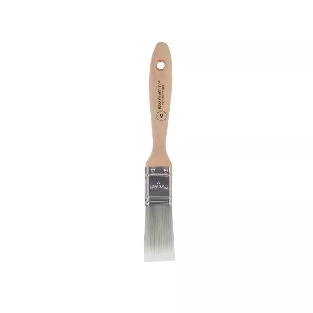 1 In. Silver Tip Polyester Flat Brush