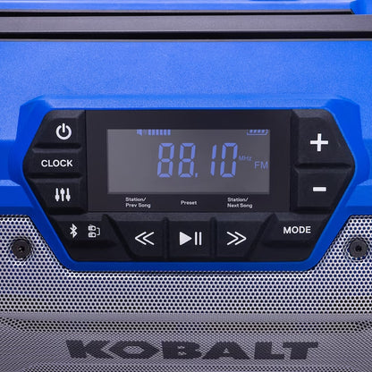 24-Volt Water Resistant Cordless Bluetooth Compatibility Jobsite Radio