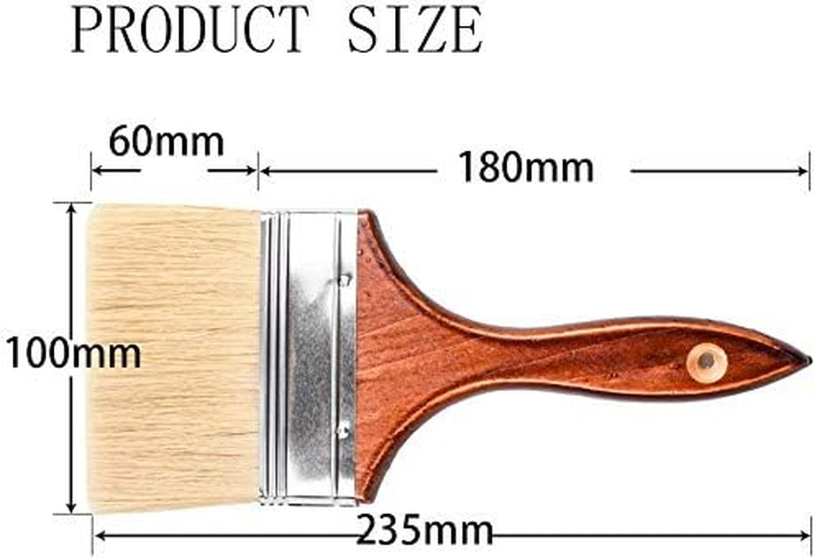 10Pcs Stain Brushes for Wall Chip Brushes Bulk Stains Bristal Paint Brush Walls Brush Angle Sash Bristal Chip Brushes for Chairs, Table and Wood Refinishing Furniture Small DIY Painting (4Inches)