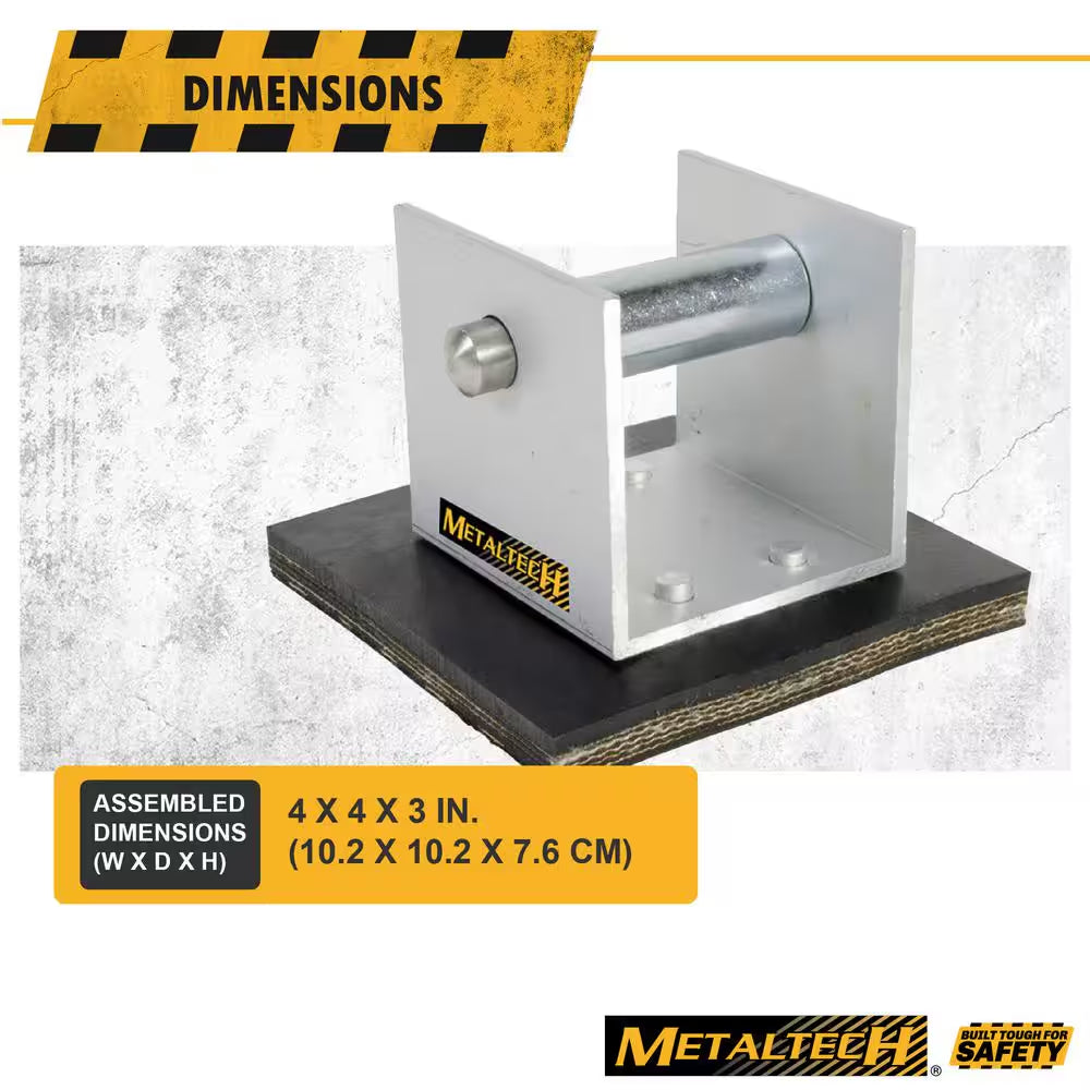 Ultra-Jack 4 In. W X 4 In. D X 3 In. H Aluminum and Rubber Anti-Slip Base for the Ultra-Jack Aluminum Scaffolding System