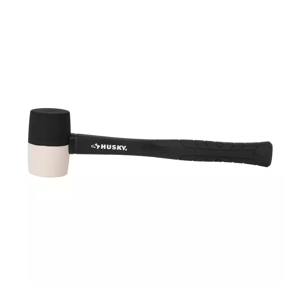 16 Oz. White and Black Rubber Mallet