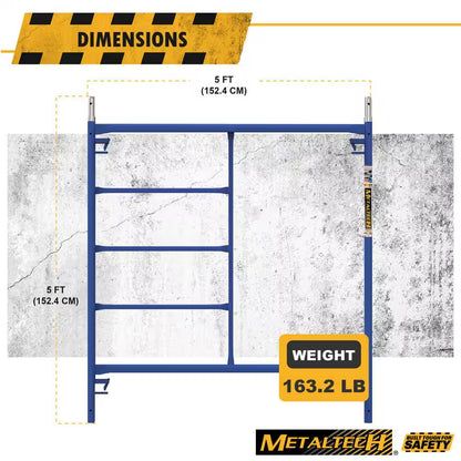 Safertstack 5 Ft. X 5 Ft. Steel Mason Scaffolding Frame, 4-Pack