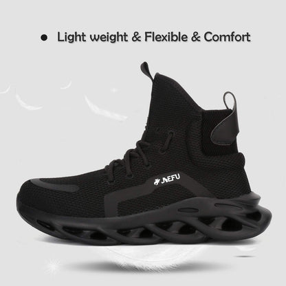 Work Safety Boots Breathable Lightweight Reliable Durable Steel Toe Industrial Construction Shoes