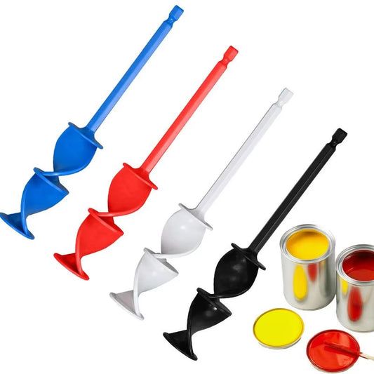 4Pcs Epoxy Mixer Helix Design Paint Mixer Drill Attachment Resin Mixer Drill Paint Mixer Paint Concrete Plaster Reusable Mixer