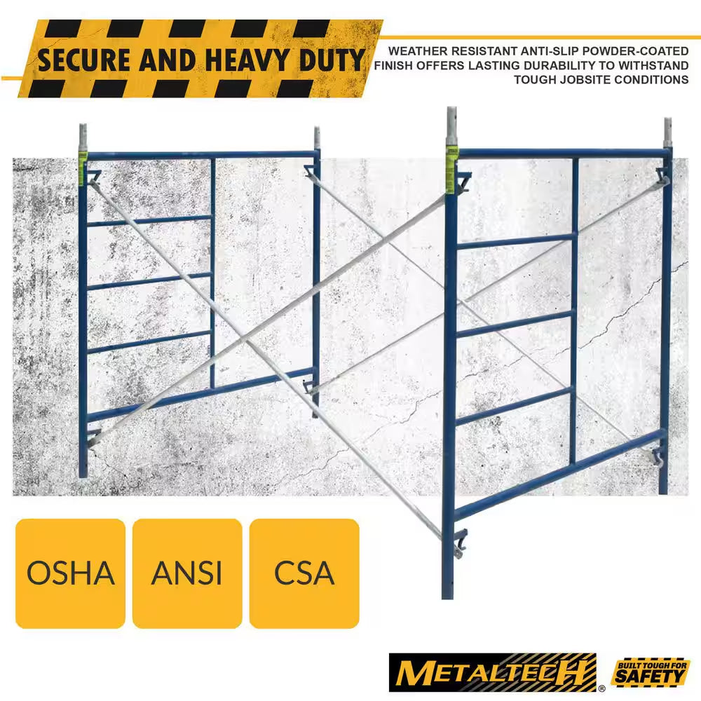 Safertstack 5 Ft. X 5 Ft. Steel Mason Scaffolding Frame, 2-Pack