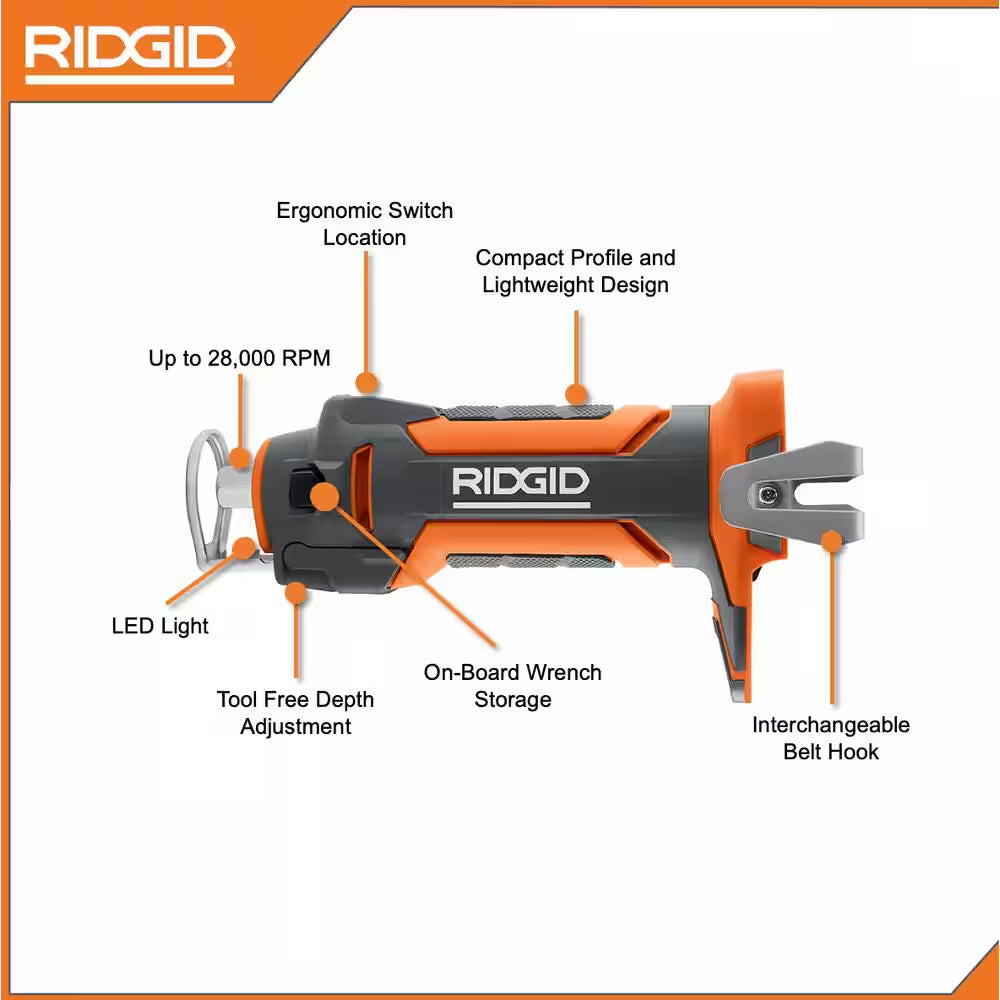 18V (2) 4.0 Ah Batteries and Charger Kit with 18V Drywall Cut-Out Tool