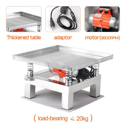 Small Concrete Vibration Table, Platform Bench Test Block, Concrete Test, Stainless Steel, 3000Rpm, 35Cm