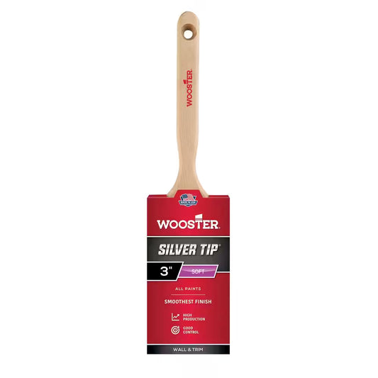 3 In. Silver Tip Polyester Flat Brush