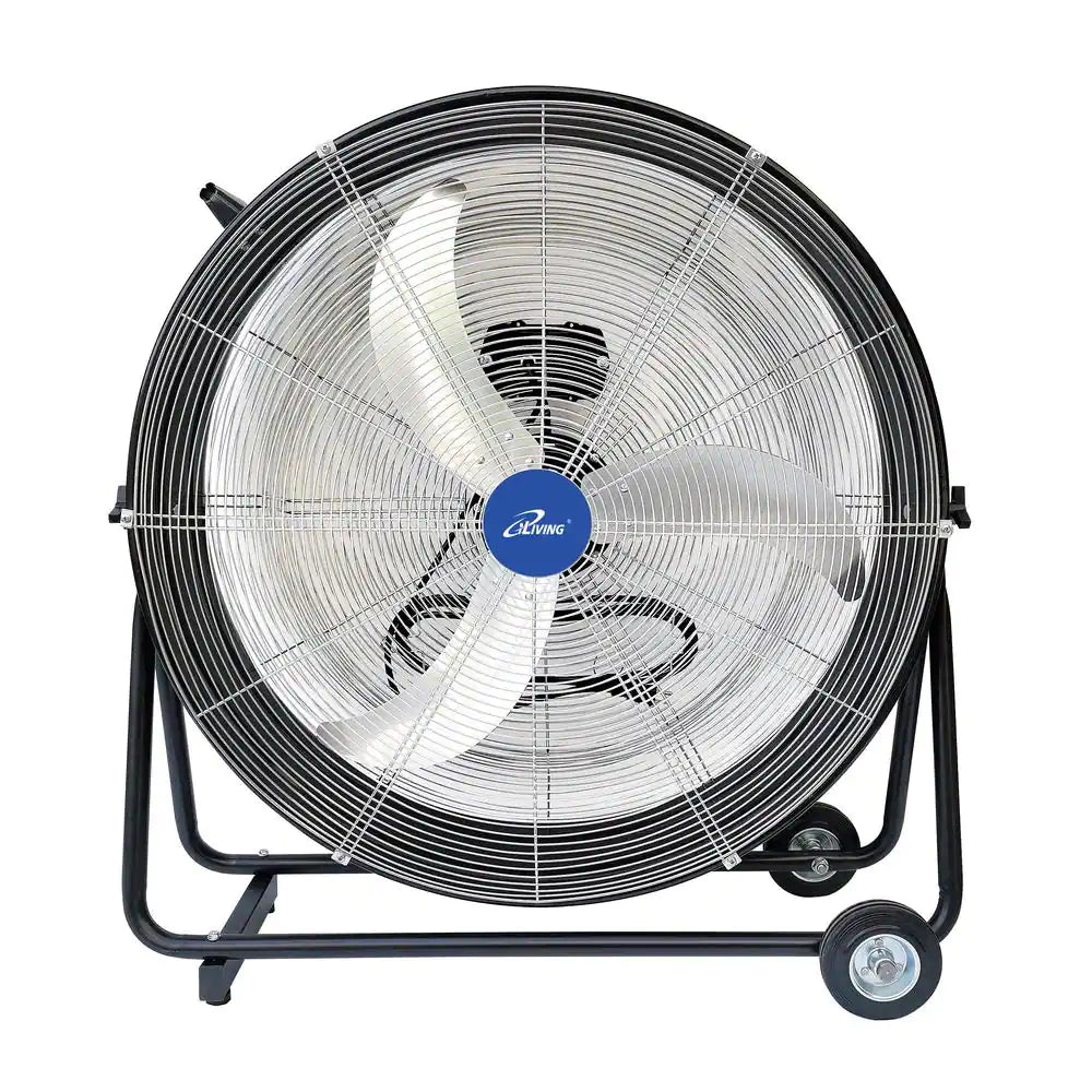 30 In. 3-Speed Portable High Velocity Drum Fan with 8300 CFM, Industrial, Commercial, Air Circulator