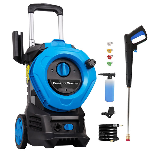 Pressure Washer 3500 PSI Max 2.5 GPM Power Washers Electric Powered Power Washer with 25FT Hose,4 Quick Connect Nozzles and Soap Tank, Car Wash Machine/Car/Driveway/Patio Clean Blue