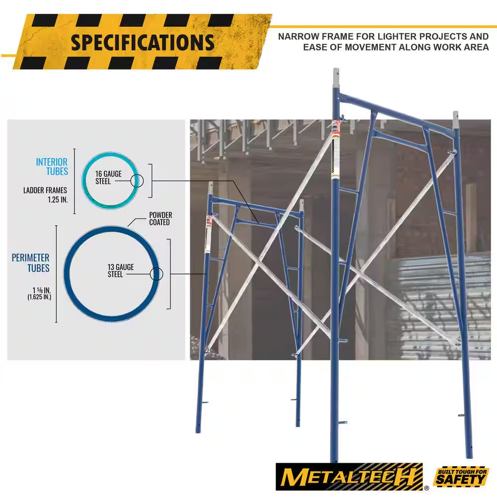 Saferstack 6.67 Ft. H X 3.15 Ft. W Plaster Style Arch Frame with Coupling Pins and Springlocks