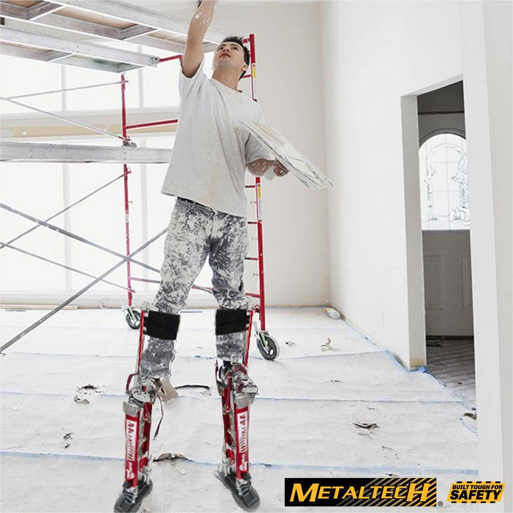 Buildman Grade 24-In. to 40-In. Drywall Stilts, Aluminum Stilts for Adults, Drywall Tools for Home Improvement