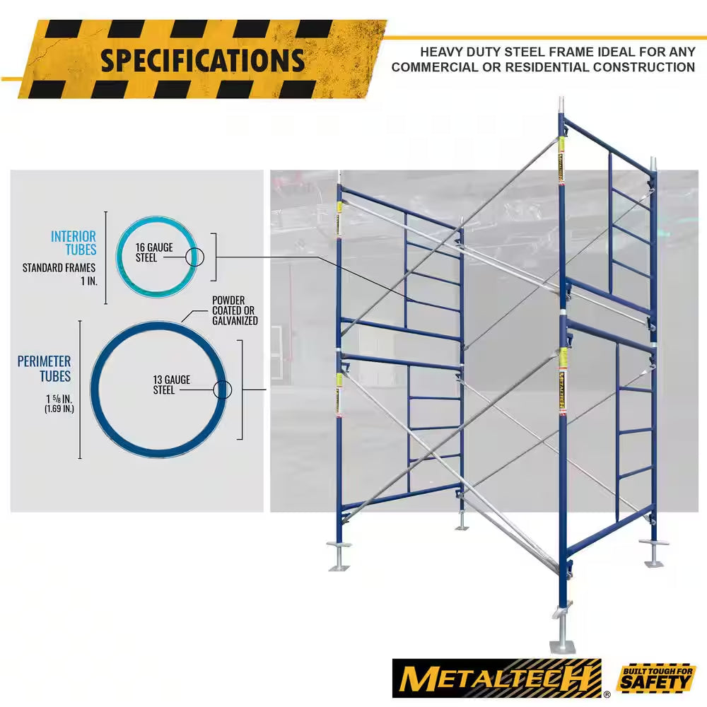 Safertstack 5 Ft. X 5 Ft. Steel Mason Scaffolding Frame, 4-Pack