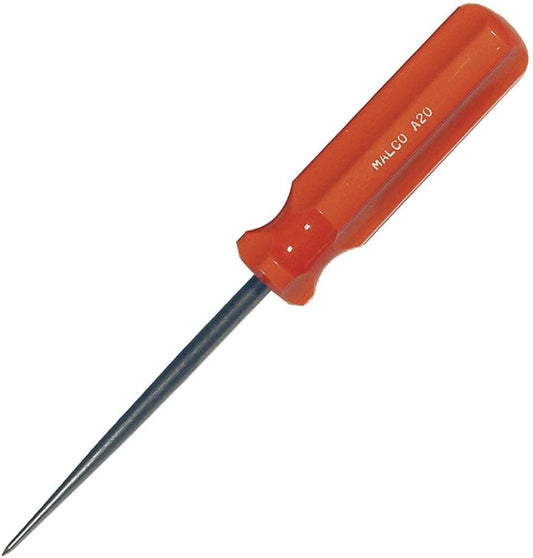 A20 USA Made Regular Grip Scratch Awl, 1/4-Inch (1 per Pack), Steel Blade with Orange Handle