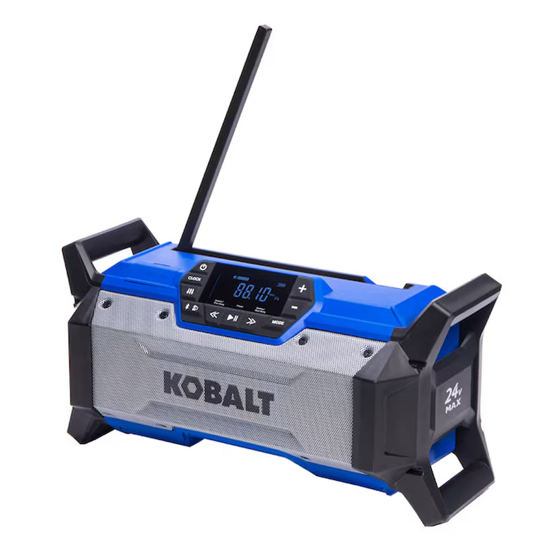 24-Volt Water Resistant Cordless Bluetooth Compatibility Jobsite Radio