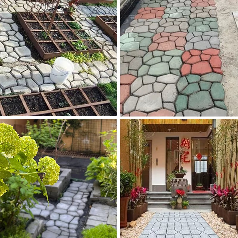 Garden Paving Mold Floor Mold Tool Walking Pavement Concrete Mold Paving Cement Brick Stone Road Floor Molding Machine Mold