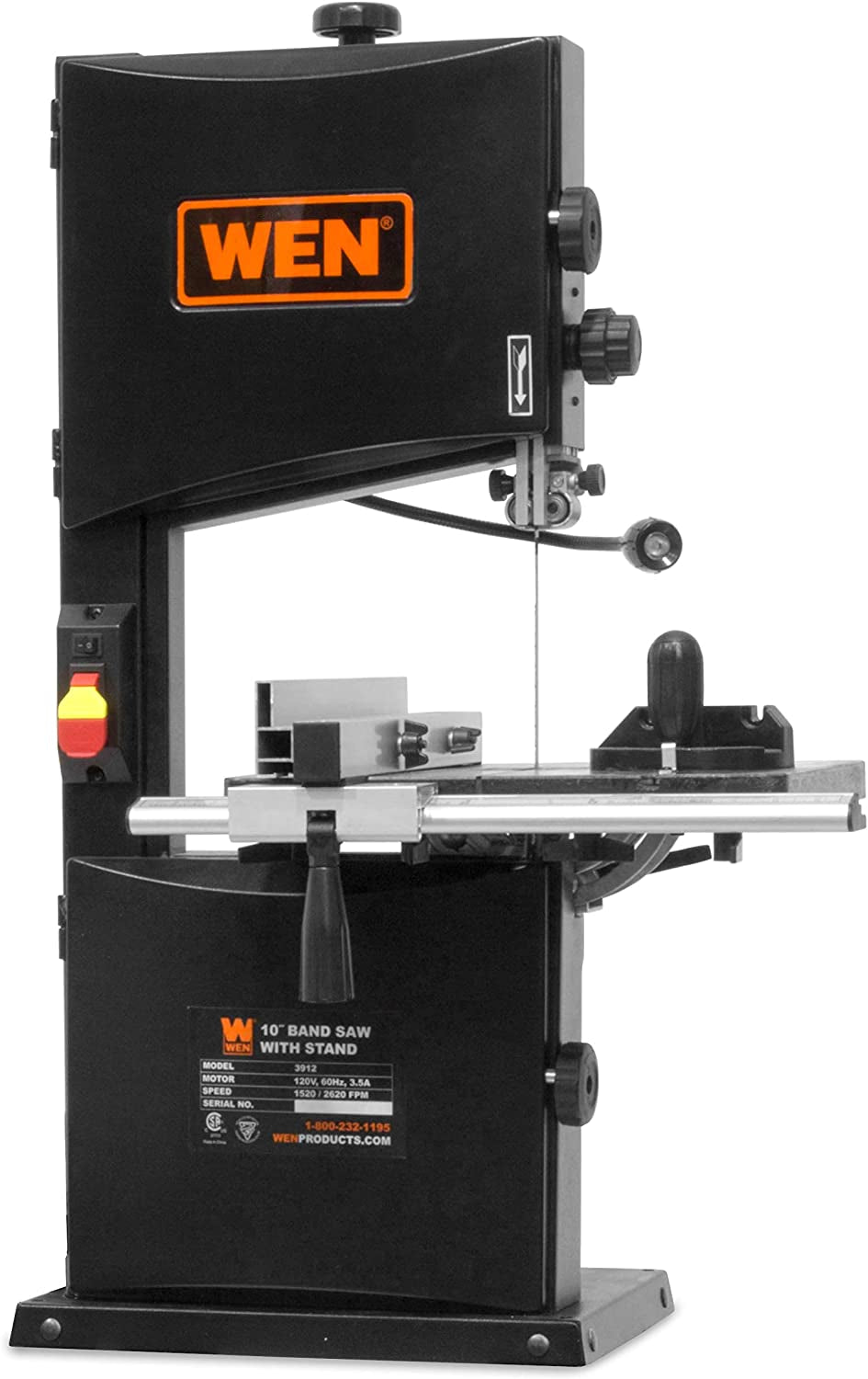 3962T 3.5-Amp 10-Inch Two-Speed Band Saw with Stand and Worklight