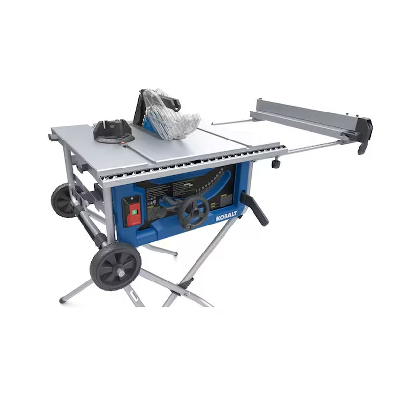 10-In 15-Amp 120-Volt Corded Portable Jobsite Table Saw with Folding Stand