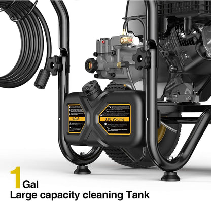 3600 PSI Cold Water Gas Pressure Washer,2.7 GPM Pressure Washer,30Ft Pressure Hose, Black