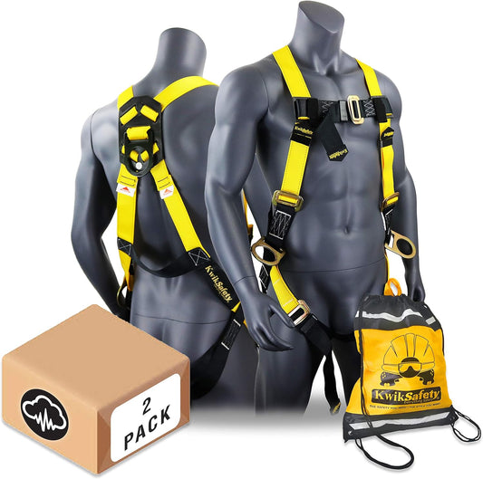 - Charlotte, NC - THUNDER [2 PACK] 3D Ring Safety Harness OSHA ANSI Industrial Full Body Fall Protection Personal Equipment Construction Carpenter Scaffold Contractor