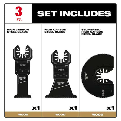 Oscillating Multi-Tool Wood & Drywall Cutting Blade Kit with 3-1/2 In. Triangle Sandpaper Variety Pack (29-Piece)