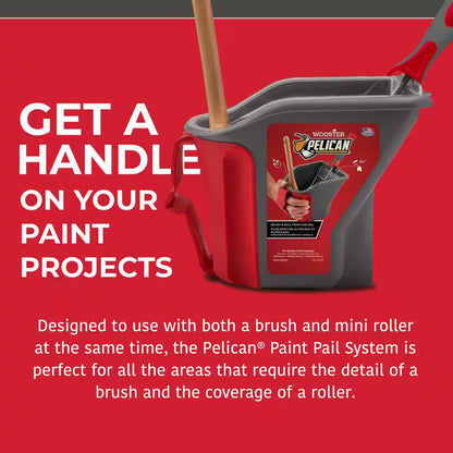 1 Qt. Pelican Hand-Held Paint Bucket with Brush Magnet