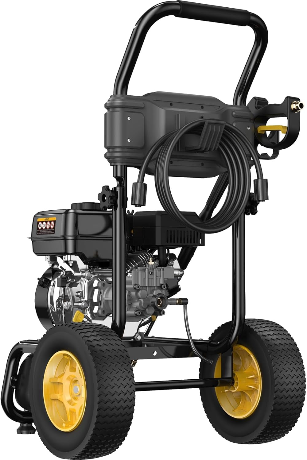 3500 PSI Gas Pressure Washer, 2.6 GPM Heavy Duty High Power Washer, 30Ft Pressure Hose&Soap Tank,5 Pressure Nozzles,Black