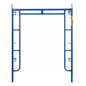 Saferstack 76 In. X 60 In. Blue Walk Tru-Arch Scaffold Frame