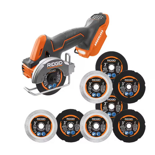 18V Subcompact Brushless Cordless 3 In. Multi-Material Saw (Tool Only) with (9) Cutting Wheels