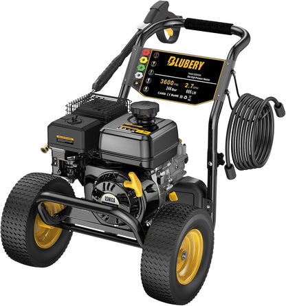 3600 PSI Cold Water Gas Pressure Washer,2.7 GPM Pressure Washer,30Ft Pressure Hose, Black