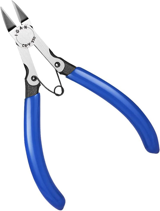 -330 Flush Cutters, Precision Wire Cutter, Flush Pliers, Wire Snips, Electrical Cutters, Sprue, Side & Small Wire Nippers, Diagonal Cut Snips, Ideal for Electronics & Precision Cutting Needs