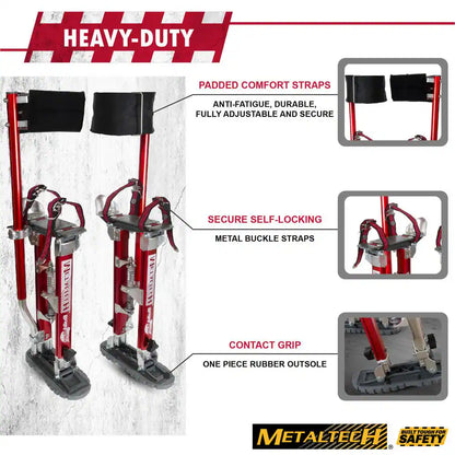 Buildman Grade 24-In. to 40-In. Drywall Stilts, Aluminum Stilts for Adults, Drywall Tools for Home Improvement