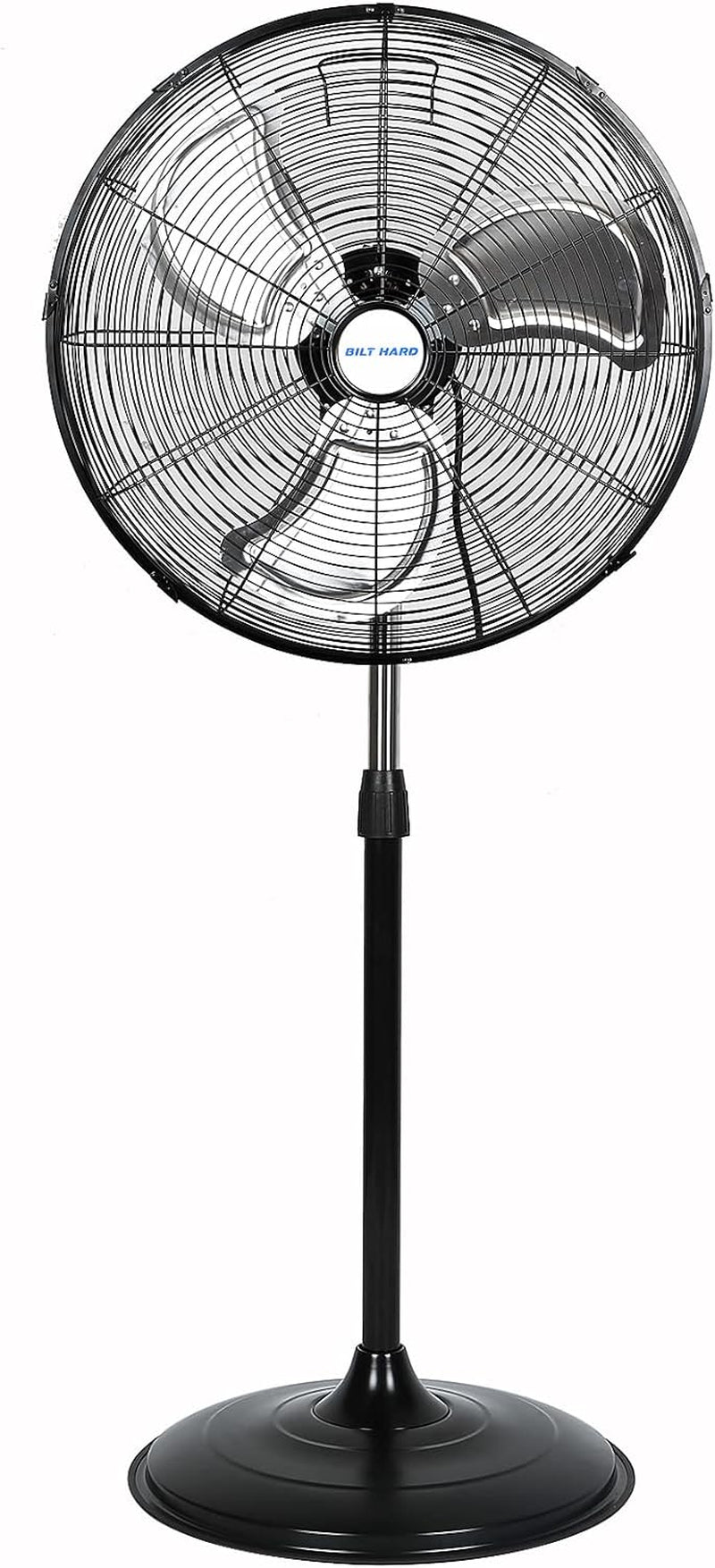 5200 CFM 20" High-Velocity Industrial Pedestal Fan, 3-Speed Oscillating Stand Fan, Heavy Duty Metal Fan for Commercial, Warehouse, Garage Use