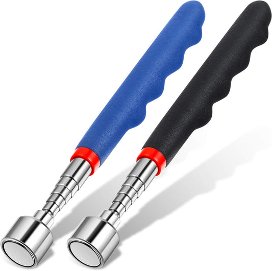 Telescoping Magnetic Pickup Tool 20 Lbs Magnet Extension Tool Telescoping Magnet 30 Inch Extendable Magnet Stick Gadget for Men Suitable for Birthday Father'S Day Christmas (Blue and Black,2 Pieces)