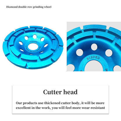 4-1/2-Inch Double Row Diamond Grinding Wheel Concrete Grinding Wheel for Grinding Concrete and Stone