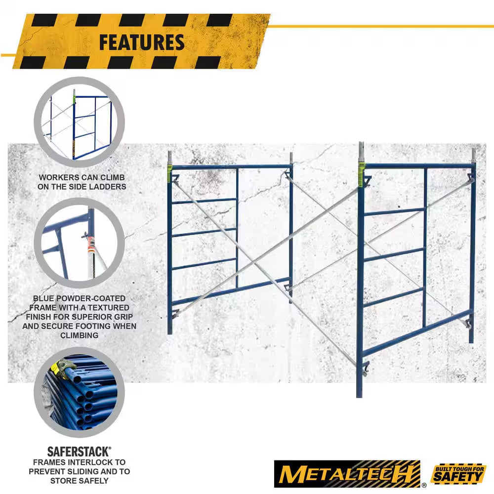 Safertstack 5 Ft. X 5 Ft. Steel Mason Scaffolding Frame, 4-Pack