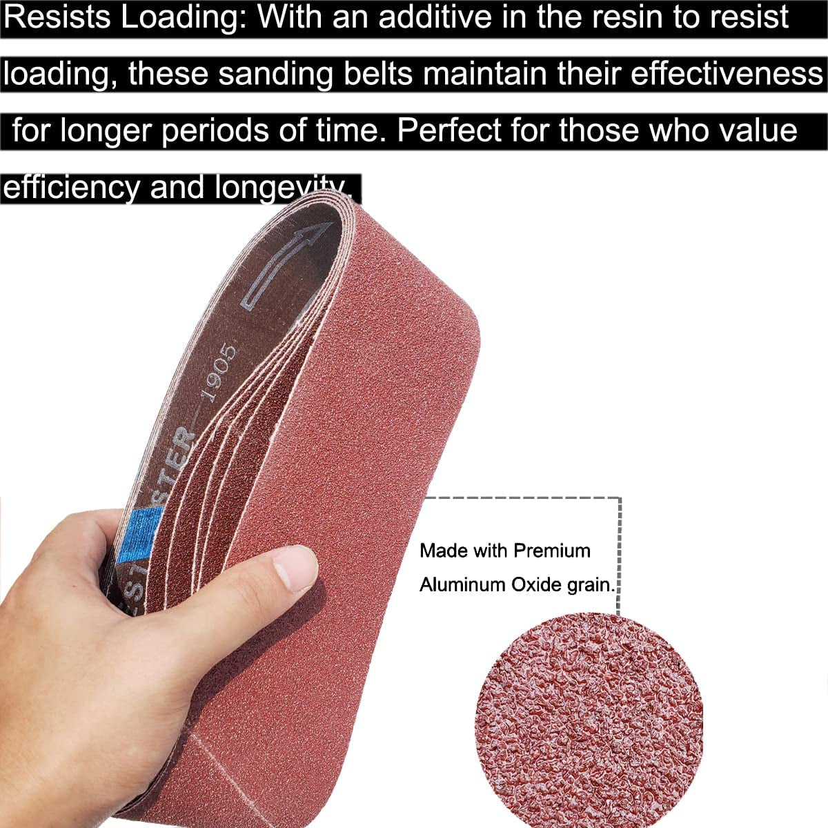 18 PCS 3 X 21 Inch Aluminum Oxide Sanding Belt Kit-Include 3 Each of 60 80 120 150 240 400 Grits-Premium Sandpaper Sander Belt for Portable Belt Sander