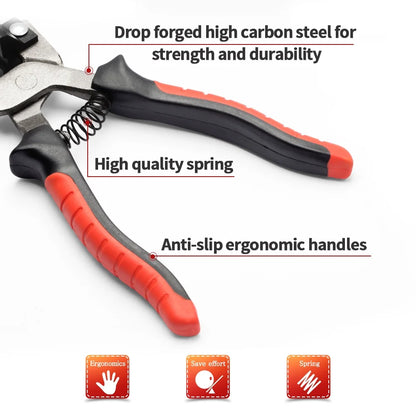 Mosaic Nippers 8" Tile Nippers with Strong Plastic Breaker Bar Scoring Wheel for Quickly Cutting Porcelain Ceramic Mirror Professional Glass Cutters Score Tile Tool Heavy Duty Pliers