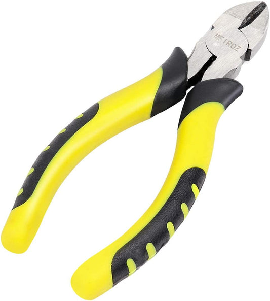 6 Inch Diagonal Cutting Pliers, Rugged Professional Wire Cutters Are Made of High Carbon Steel Material. Side Cutting Pliers Are Suitable for Jewelry Making, Electronic Repair, Wire Cutting.