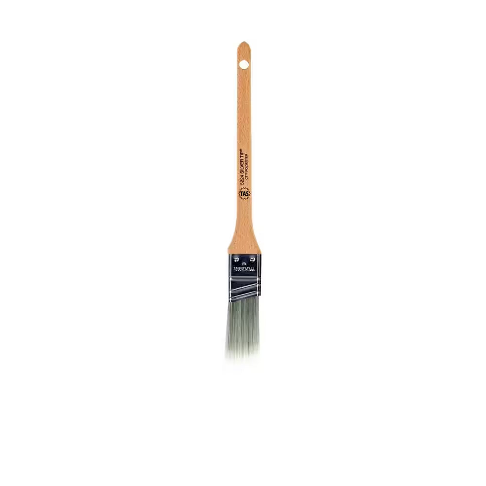 1 In. Silver Tip Polyester Thin Angle Sash Brush