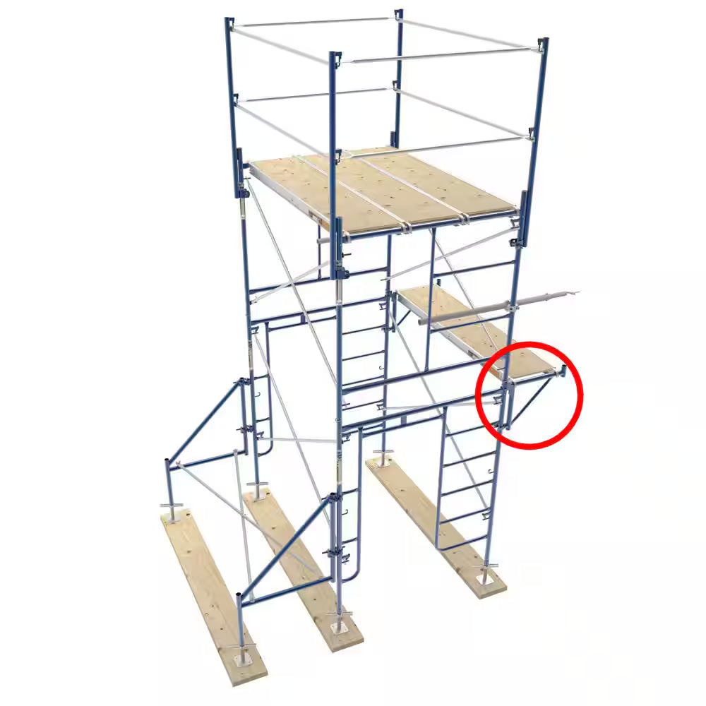 20 In. (Assembled) Steel Side Brackets for Wall Side Scaffolding, 400 Lbs. Capacity