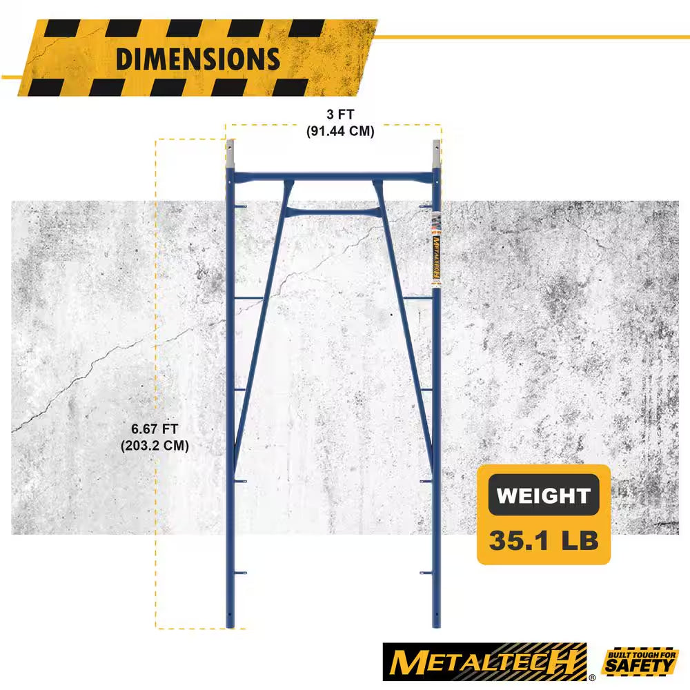 Saferstack 6.67 Ft. H X 3.15 Ft. W Plaster Style Arch Frame with Coupling Pins and Springlocks