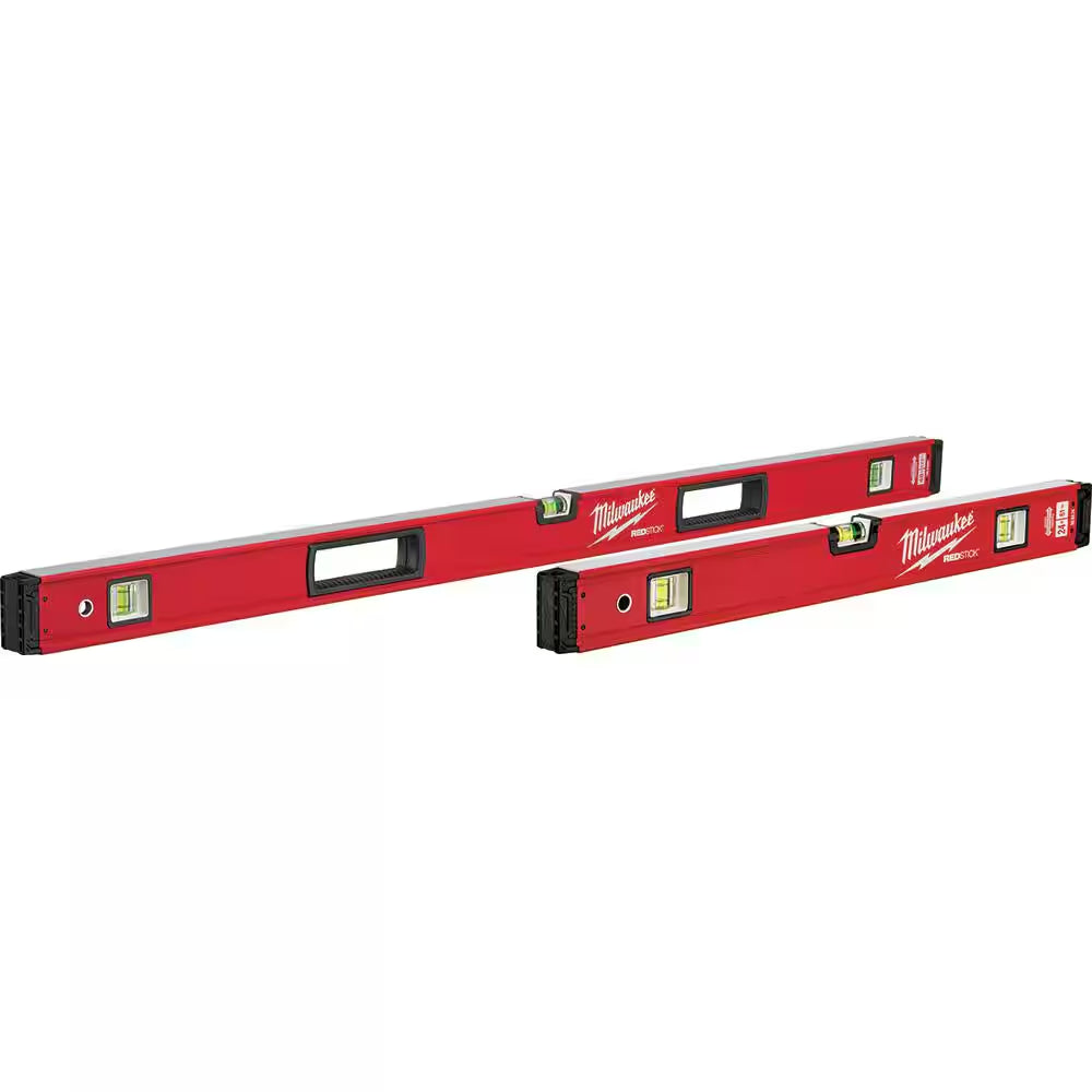 REDSTICK Magnetic Box Level Set with Torpedo Level and M12 125 Ft. Cross and Point Laser Level Kit (6-Piece)