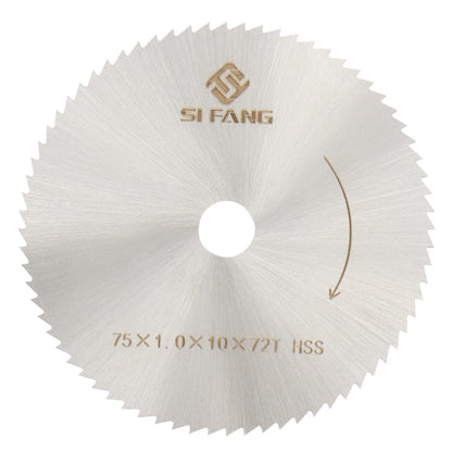 3 Inch 75Mm HSS Circular Saw Blade 3/8" Arbor, 72T Mini High Speed Steel Cutting Discs Wheel for Wood Plastic Aluminum Metal Composite Materials, Compatible with Cut off Tool Rotary Drill (1Pc)