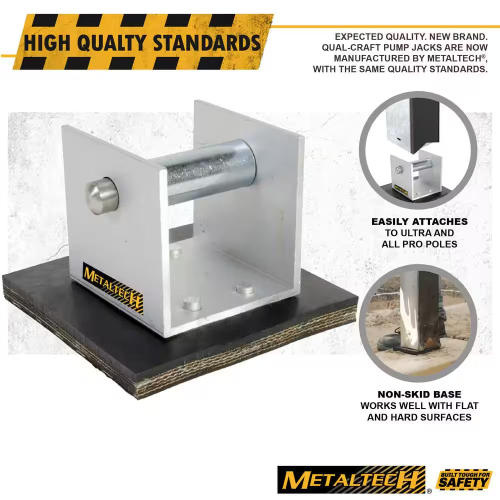 Ultra-Jack 4 In. W X 4 In. D X 3 In. H Aluminum and Rubber Anti-Slip Base for the Ultra-Jack Aluminum Scaffolding System