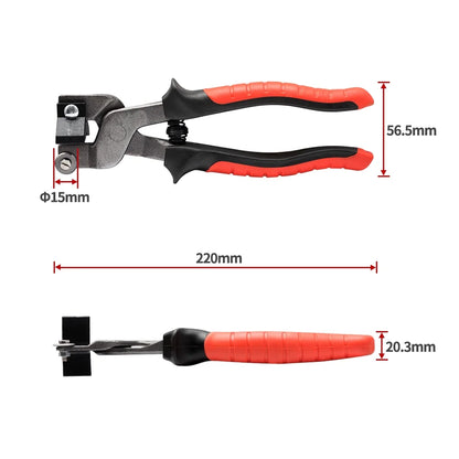 Mosaic Nippers 8" Tile Nippers with Strong Plastic Breaker Bar Scoring Wheel for Quickly Cutting Porcelain Ceramic Mirror Professional Glass Cutters Score Tile Tool Heavy Duty Pliers