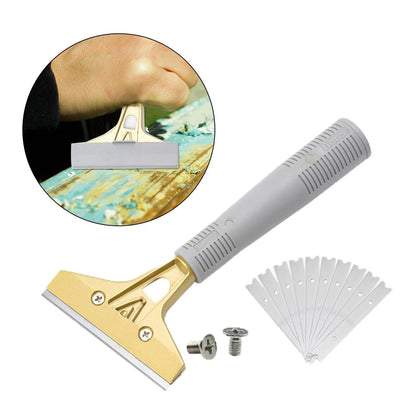 Glass Window Cleaning Spatula Putty Scraper Hand Tool 10 Screws Spatula Cleaning for Decals Mud Removing Cleaner