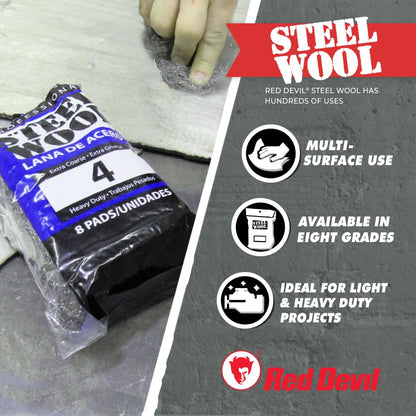 0320 Steel Wool, 0000 (Pack of 8)