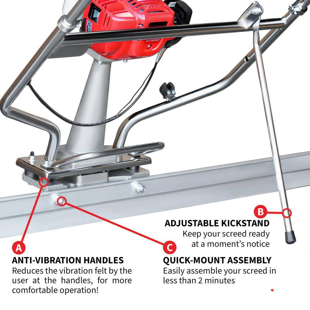 12 Ft. Blade and 1.6 HP Honda Gas Vibratory Concrete Power Screed