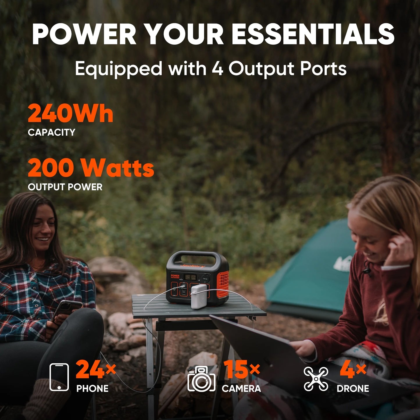 Portable Power Station Explorer 240, 240Wh Lithium Battery, 200W Continuous/400W Peak Portable Power Station